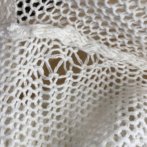 Wooden Ships Open Front Wrap Cardigan Sweater S/M White Open Knit NWT CJ-1423 - Picture 7 of 11